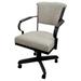 Tobias Designs Arm Chair in Portwood Ash Upholstered/Fabric in Black/Brown | 34 H x 22 W x 20 D in | Wayfair miamiCCp_w_pAsh_bl