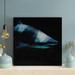 Rosecliff Heights Shark Against Black Background - Wrapped Canvas Painting Canvas in Black/Gray | 12 H x 12 W x 2 D in | Wayfair