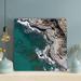 Rosecliff Heights Brown Rock Formation Beside Body Of Water During Daytime - Wrapped Canvas Painting Canvas in Blue/Brown | Wayfair