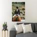 Gracie Oaks Person Riding Horse - 1 Piece Rectangle Graphic Art Print On Wrapped Canvas in Green | 20 H x 16 W x 2 D in | Wayfair