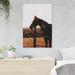 Gracie Oaks Horse Standing By Fence On Field During Daytime - 1 Piece Rectangle Graphic Art Print On Wrapped Canvas in Brown | Wayfair