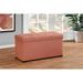 Angela by Sole Designs Upholstered Storage Ottoman Bench