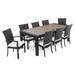 Palisades 9 Piece Sunbrella Outdoor Patio Dining Set