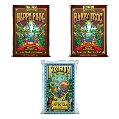 Foxfarm (2)FX14047+FX14000 Happy Frog Organic Mix & Ocean Forest Plant Soil Mix - 96.4