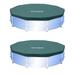 Intex 10ft Round Easy Set Outdoor Backyard Swimming Pool Cover, Blue (2 Pack)