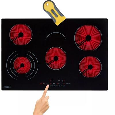 Glaskeramikkochfeld 8700 w 5 Kochfelder 77 cm autark inkl. Dreiringzone und Bräterzone mit Sensor Image