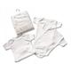 Nursery Time 3 Pack Short Sleeves Env Neck Bodysuit NB 00-24 Months White Cotton