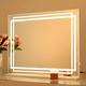 OUO Hollywood Mirror with Lights Vanity Dressing Table Mirror, Touch Screen Large Makeup Mirror with LED Light Strips, 3 Light Settings, with USB Port, Tabletop or Wall Mounted Mirror