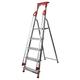 Abbey Aluminium Safety Platform Step Ladder With Handrail & Tool Tray 5 Tread