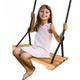 Taeku Wooden Swing Seat Indoor and Outdoor Hanging Seat Garden Tree Swing Chair with 88'' Height Adjustable Rope for Adults (19.0 x 7.9in)