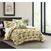 East Urban Home 4 Piece Microfiber Comforter Set Polyester/Polyfill/Microfiber in Green/Orange/White | Wayfair 1B6C80405E1146D089E92562E43D9146