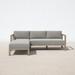 AllModern Aires 2Pc Sectional-Laf-Brown/Ash Wood/Natural Hardwoods/Olefin Fabric Included in Brown/Gray/White | 29 H x 87.5 W x 71 D in | Outdoor Furniture | Wayfair