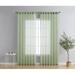 HLC.ME Lauren Solid Color Semi-Sheer Rod Pocket Curtain Panels Polyester in Green/Blue/Brown | 54" W x 84" L | Wayfair LAURN-BTRP-84-SGE