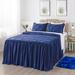 Rosdorf Park Drithi Microfiber Coverlet/Bedspread Set Polyester/Polyfill/Microfiber in Blue | King Coverlet/Bedspread + 4 Additional Pieces | Wayfair