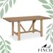 Finch Grant Dining Table, Modern Farmhouse Wood Trestle Base, 67" Long Rectangular Tabletop, Seats Up to 6 People - Beige