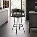 Palmdale Faux Leather and Metal Upholstered Swivel Counter or Bar Stool