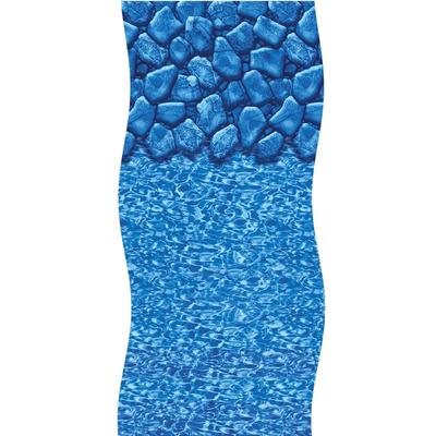 18' Blue Round Boulder Swirl Overlap Above Ground Swimming Pool Liner