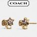 Coach Jewelry | Coach Earrings | Color: Gold | Size: 1/4" X 1/4"