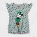 Disney Shirts & Tops | Girls' Disney Minnie Mouse St. Patrick's Day Short Sleeve Graphic T-Shirt Nwt | Color: Gray/Green | Size: Xlg