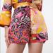 Zara Shorts | New Zara Pink Yellow Paisley Patterned Print Shorts S Part Of Co Ord Set | Color: Pink/Yellow | Size: S