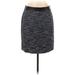 Ann Taylor Casual Skirt: Blue Tweed Bottoms - Women's Size 8