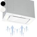 Klarstein Hektor Extractor Hood, Integrated Built in Cooker Hood Kitchen Extractor Fan with LED Light, Touch Control, Timer, 52cm wide, 190 Watt, 530 m³/h Exhaust Air Output, White