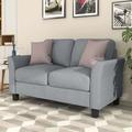 Red Barrel Studio® Living Room Furniture Loveseat Sofa & 3-Seat Sofa () Linen in Gray | 33 H x 29 W x 76 D in | Wayfair