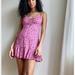 Free People Dresses | Free People Pink Caught Up Printed Slip Short Casual Dress | Color: Pink | Size: S