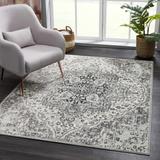 MARASH KMRSH-4608 2'7" x 7'3" Contemporary,Farmhouse Updated Traditional Off White/Ivory/Gray Runner - Hauteloom