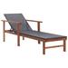 vidaXL Patio Lounge Chair Sunlounger Sunbed Solid Acacia Wood Poly Rattan - 78.7" x 21.7" x 22"