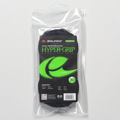 Solinco Hyper-Grip Overgrip 30 Pack Tennis Overgrips Black