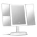 Fancii Modern Lighted Magnifying Makeup Mirror in White | 14 H x 12.6 W x 4.3 D in | Wayfair Sora Tri-fold Mirror