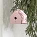 South Shore Dalya Decorative Bird House Resin in Pink | 11 H x 10 W x 10 D in | Wayfair 13818