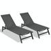 YULIANGCAI Outdoor 2-pcs Set Chaise Lounge Chairs, five-position Adjustable Aluminum Recliner, all Weather For Patio, beach, yard, pool Metal | Wayfair