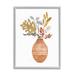 Stupell Industries Botanical Plant Still Life Boho Aztec Patterned Vase Black Framed Giclee Texturized Art By Tava Studios in Brown | Wayfair