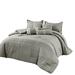 Latitude Run® Ambo Microfiber 7 Piece Comforter Set Polyester/Polyfill/Microfiber in Gray | Queen Comforter + 6 Additional Pieces | Wayfair