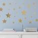 Orren Ellis Gold Stars Wall Decal Vinyl in Yellow | 11.82 H x 23.63 W in | Wayfair FFB073902ED34DDEBB9C33CF8CAE06DA