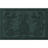 Matterly Waterhog Boca Pineapple 23 in. x 35 in. Indoor Outdoor Door Mat Synthetics in Green/Black | 35 H x 23 W x 0.37 D in | Wayfair 20407590023