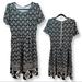 Lularoe Dresses | Lularoe Patterned Amelia Dress | Color: Black/White | Size: L