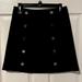 Michael Kors Skirts | Michael Kors Black Mini Skirt Buttons Size 2 | Color: Black/Silver | Size: 2