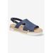 Women's Kato Sandal by Bella Vita in Navy Woven (Size 9 1/2 M)