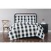 Everyday Buffalo Plaid Comforter Set by Truly Soft in Black (Size TWINXL)