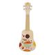 Janod - Sunshine Wooden Ukulele - Children's Musical Instrument - Pretend Play and Musical Awakening Toy - Water-Based Paint - From 3 Months + - J07636