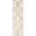 Gray/White 27 x 0.25 in Area Rug - Birch Lane™ Ilona Striped Hand Loomed Cotton Area Rug in Ivory/Light Gray Cotton | 27 W x 0.25 D in | Wayfair