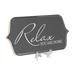 Trinx Relax, You Are Home Decorative Plaque Porcelain/Ceramic in White | 4 H x 7.875 W x 0.25 D in | Wayfair 41993FAFEF4C4C2A8C2D625388836DC8