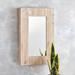 Loon Peak® Asira Wood Framed Wall Mounted Accent Mirror in White Wash Wood in Brown | 24 H in | Wayfair BB9EF7D6B8A947F5A17EAFEFFBA88C37