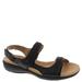 Trotters Romi Woven - Womens 5.5 Black Sandal Medium