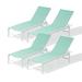 Pellebant Outdoor Adjustable Aluminum Chaise Lounge Chairs (Set of 4) - 23.43 " W x 42.63" D x 13.15" H