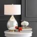 Rae 30.75" Glass/Metal LED Table Lamp, Mercury Silver by JONATHAN Y