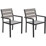 CorLiving Sun Bleached Black Outdoor Dining Chairs, Set of 2